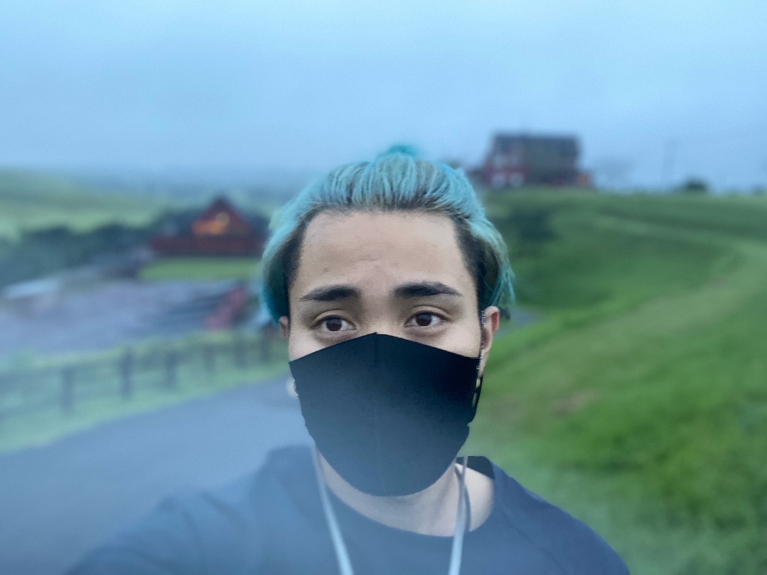 今日の久住は霧雨