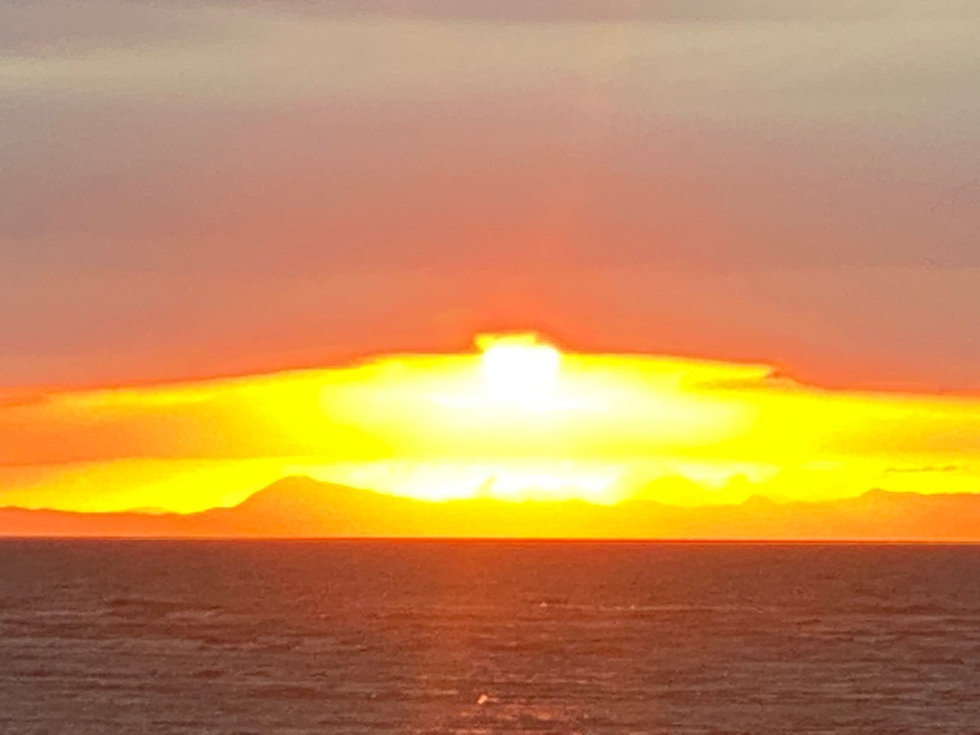 昨日の夕日