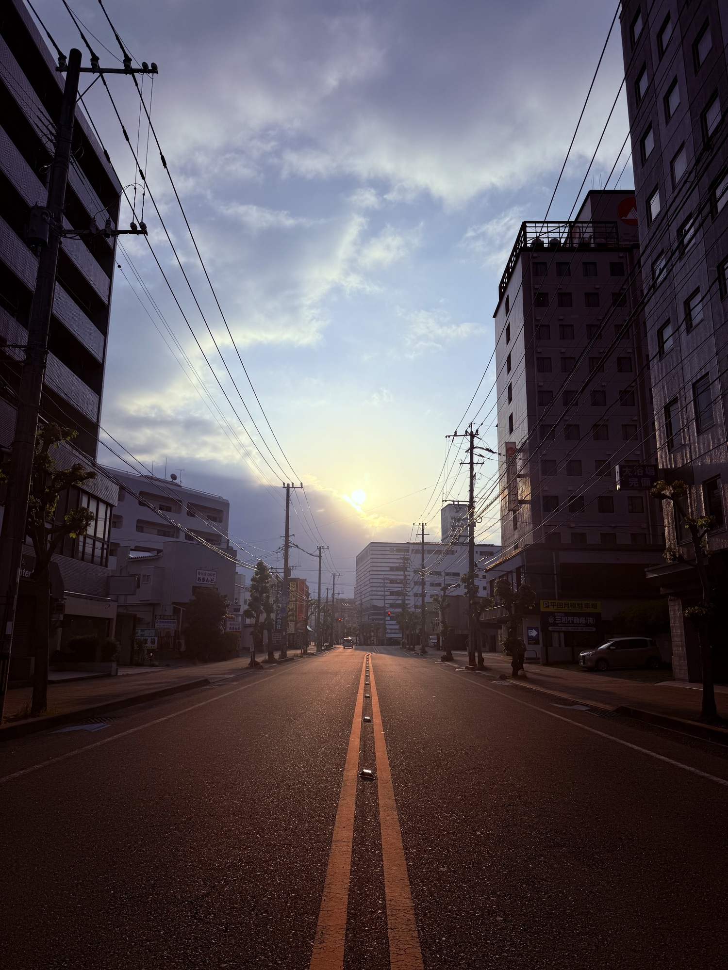 朝一の景色
